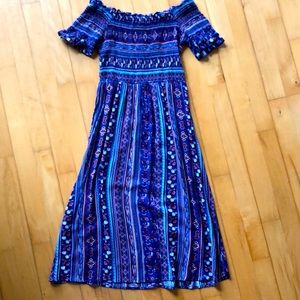 MIDI length off the shoulder dress